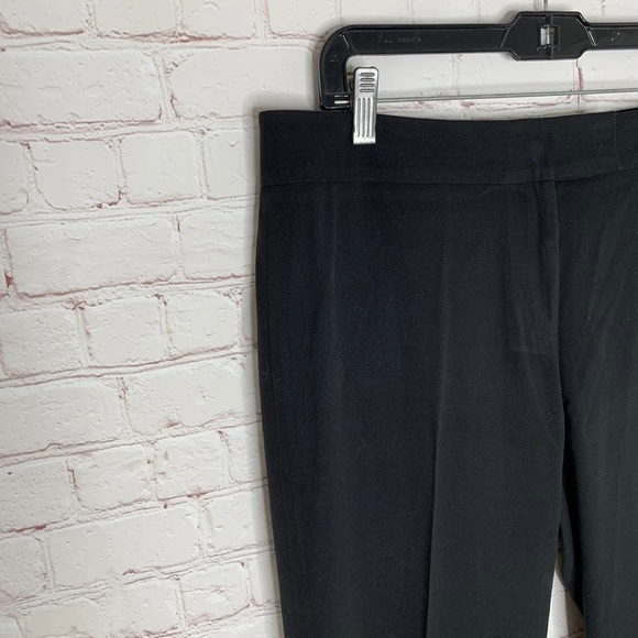 CALVIN KLEIN Womens Black Front Pleat Straight Leg Trousers Career Pants Size 10 - Picture 3 of 9